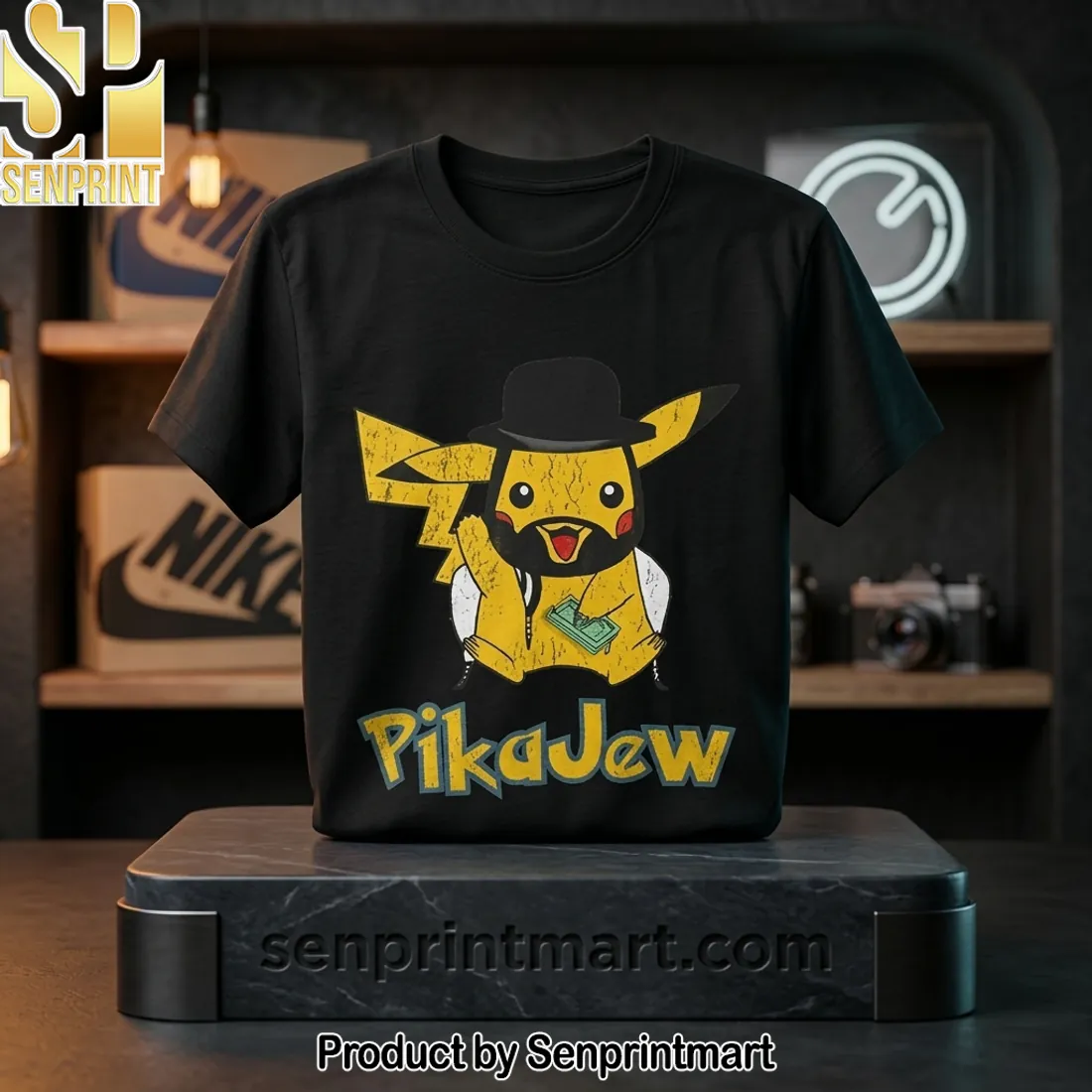 PikaJew Humorous Pokemon Parody Graphic T-Shirt
