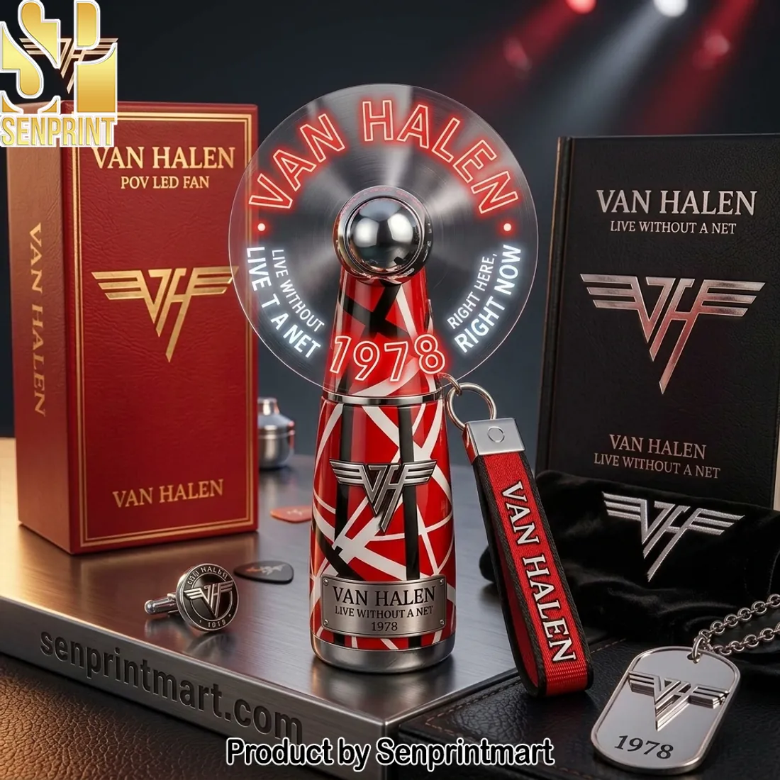 Van Halen 1978 POV LED Portable Hand Fan
