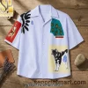 Stylish White Black Yellow Leopard Print Hawaiian Shirt Stylish White Black Yellow Leopard Print Hawaiian Shirt