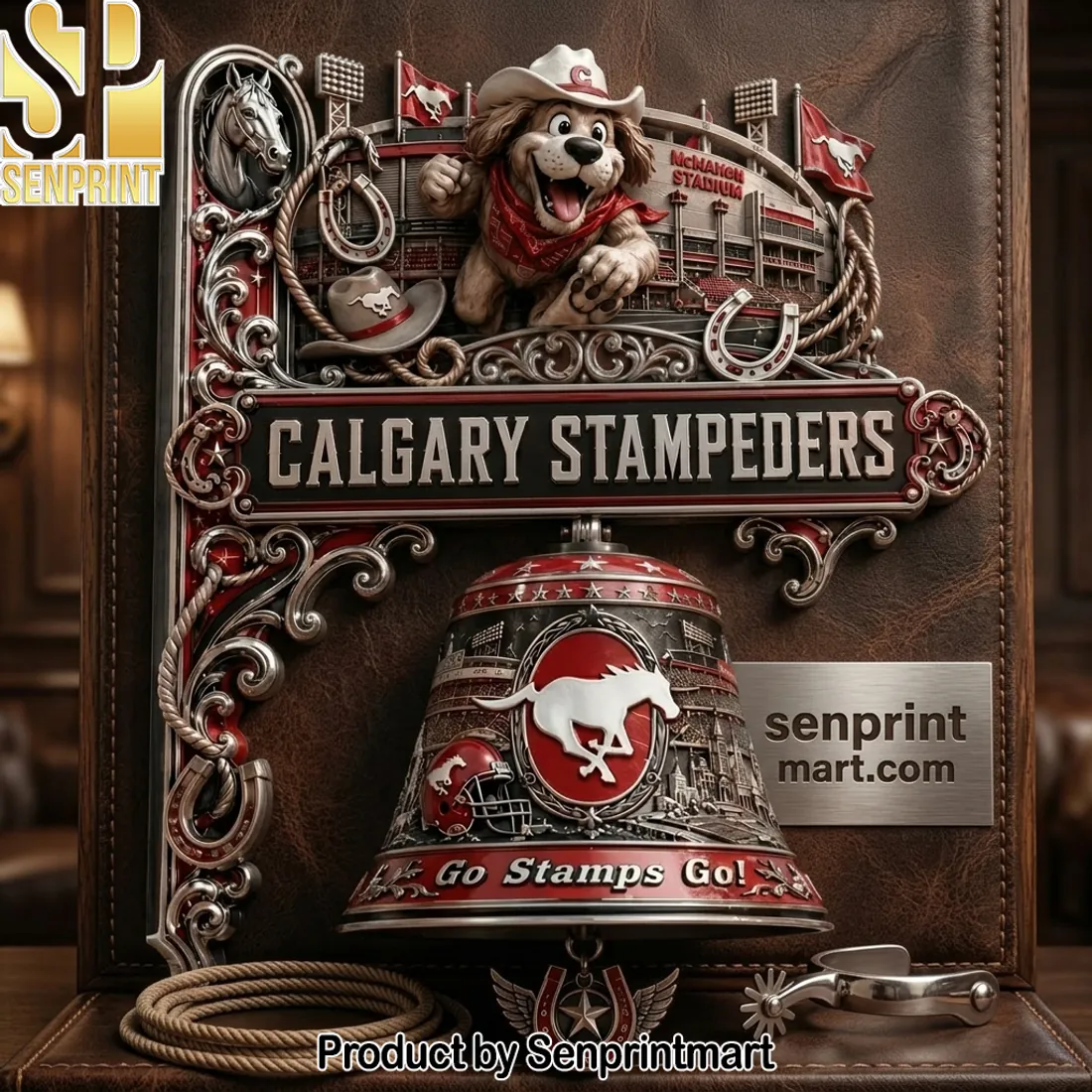 Calgary Stampeders CFL McMahon Stadium 3D Wall Bell