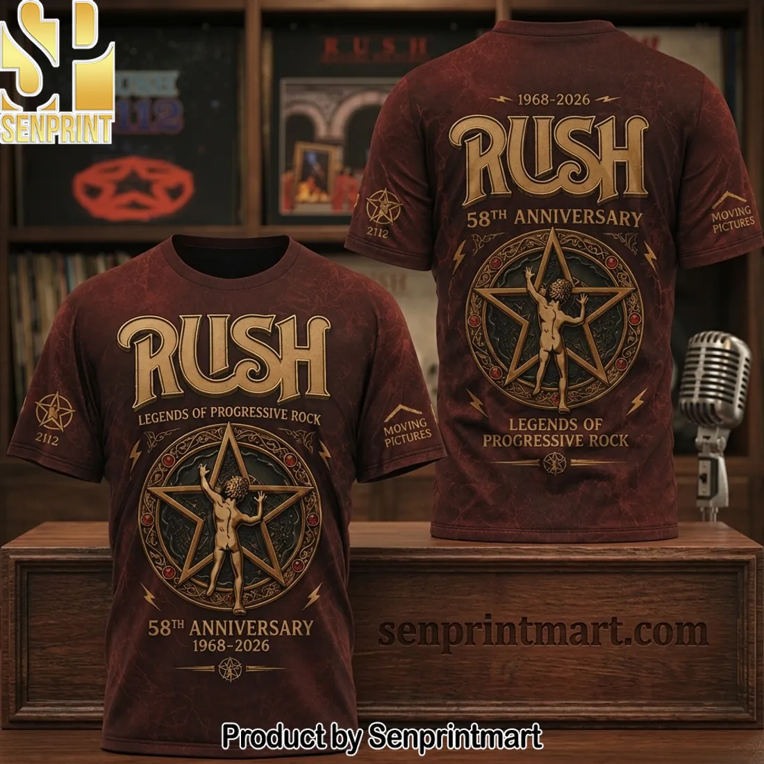 Rush Legends of Progressive Rock 58th Anniversary T-Shirt