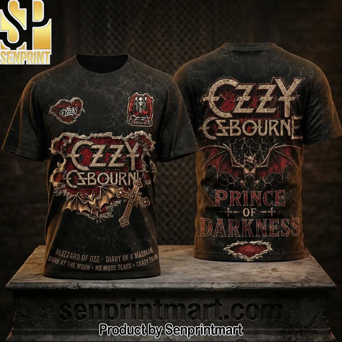 Ozzy Osbourne Prince of Darkness Vintage Distressed T-Shirt