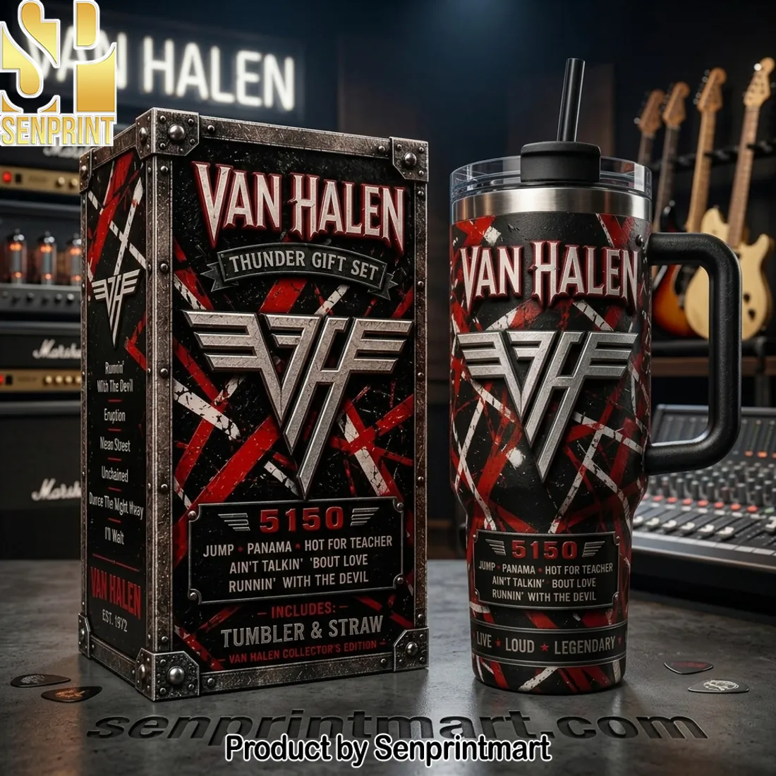 Van Halen 5150 Thunder Collector’s Edition Handled Tumbler Gift Set