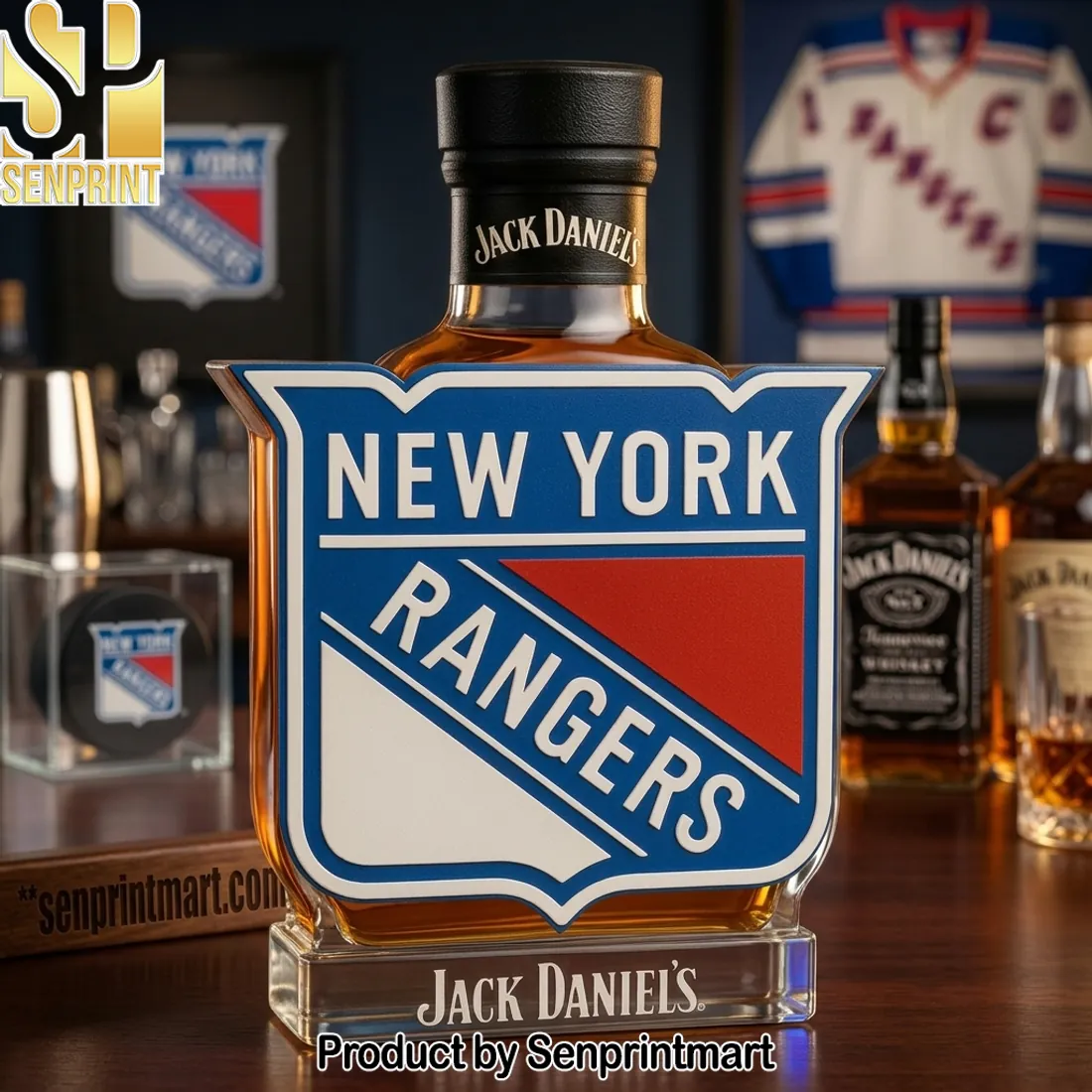 New York Rangers Jack Daniel’s Limited Edition Whiskey Bottle