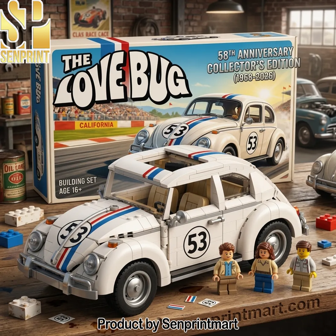 The Love Bug Herbie 53 58th Anniversary Collector’s Edition Building Set