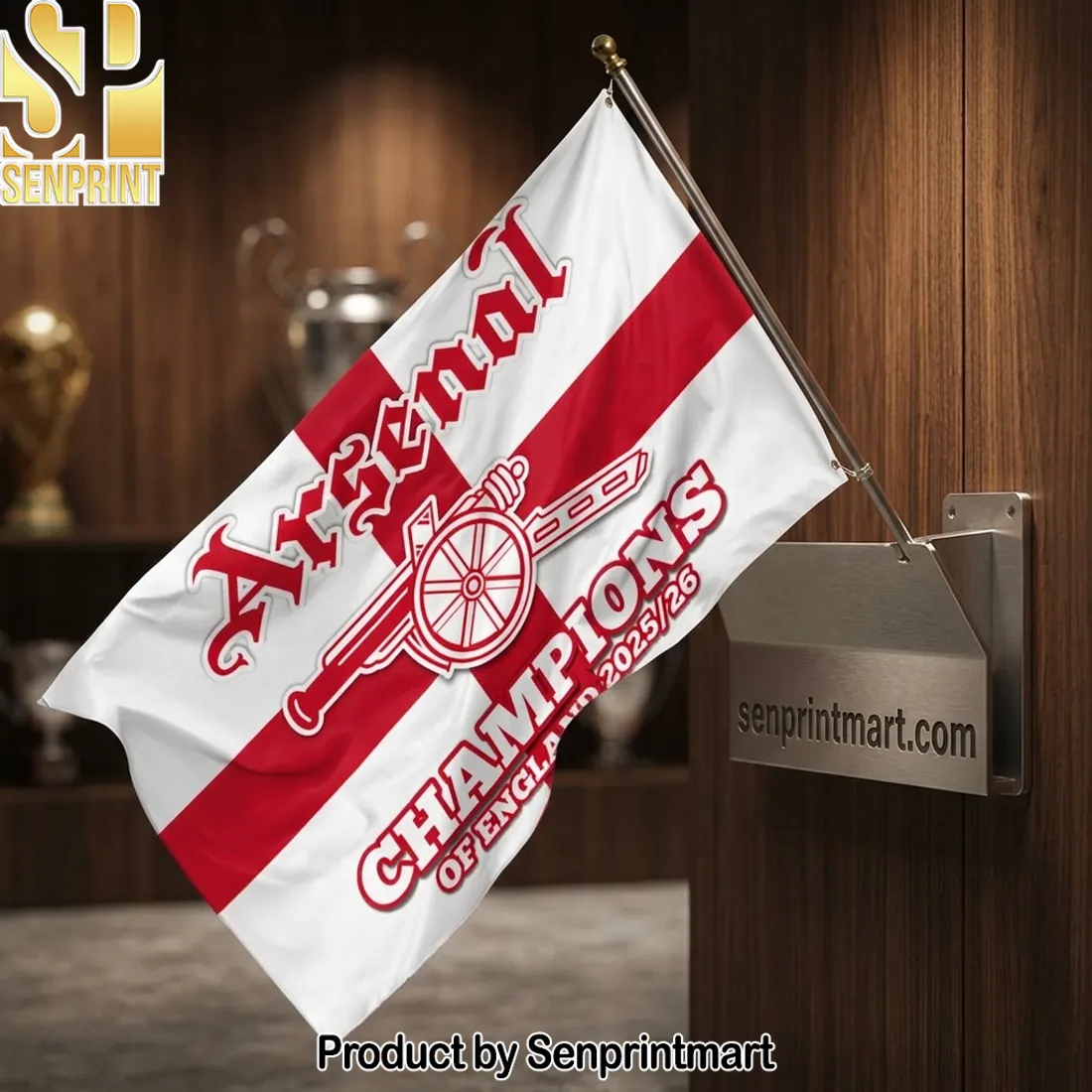 Arsenal FC Champions of England 2025/26 House Flag