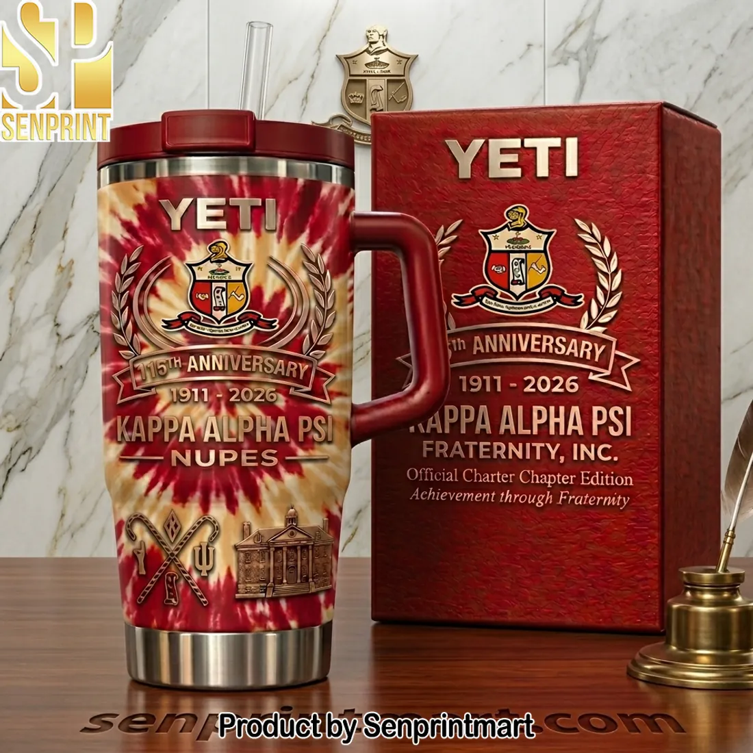 Kappa Alpha Psi 115th Anniversary YETI Insulated Handled Tumbler