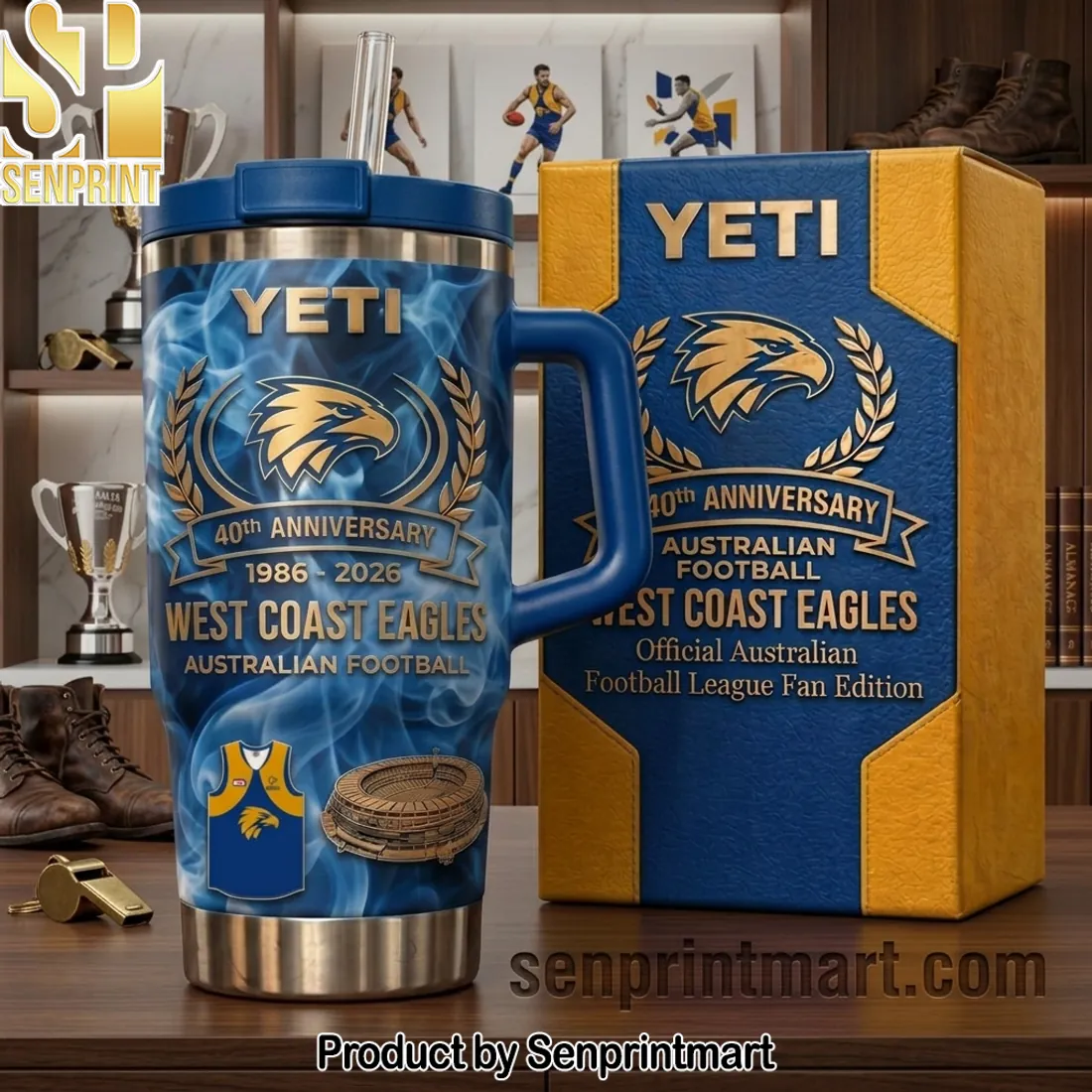 YETI West Coast Eagles 40th Anniversary 1986-2026 Official AFL Handled Tumbler