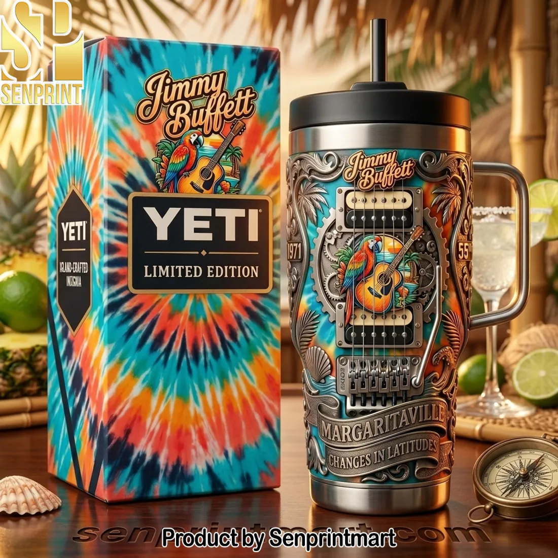 Jimmy Buffett YETI Limited Edition Margaritaville Handled Tumbler