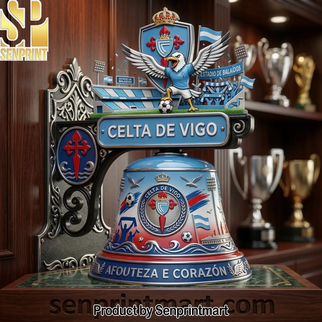 Celta de Vigo Premium Decorative Balaídos Stadium Wall Bell