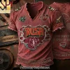 KISS Rock ‘N’ Roll All Nite Distressed V-Neck T-Shirt KISS Rock ‘N’ Roll All Nite Distressed V-Neck T-Shirt