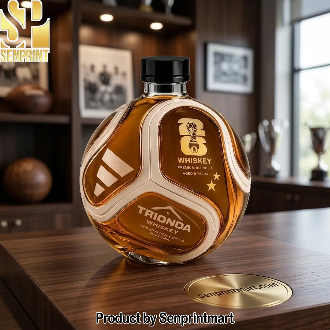 World Cup 2026 Adidas Trionda Football Whiskey Decanter