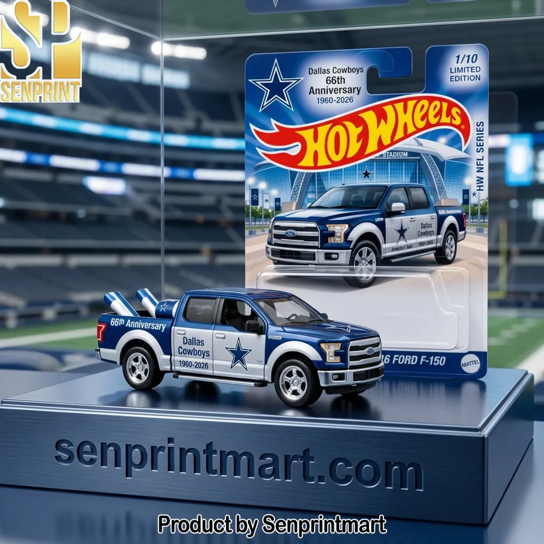 Dallas Cowboys 66th Anniversary Hot Wheels 2016 Ford F-150 Limited Edition Toy Truck