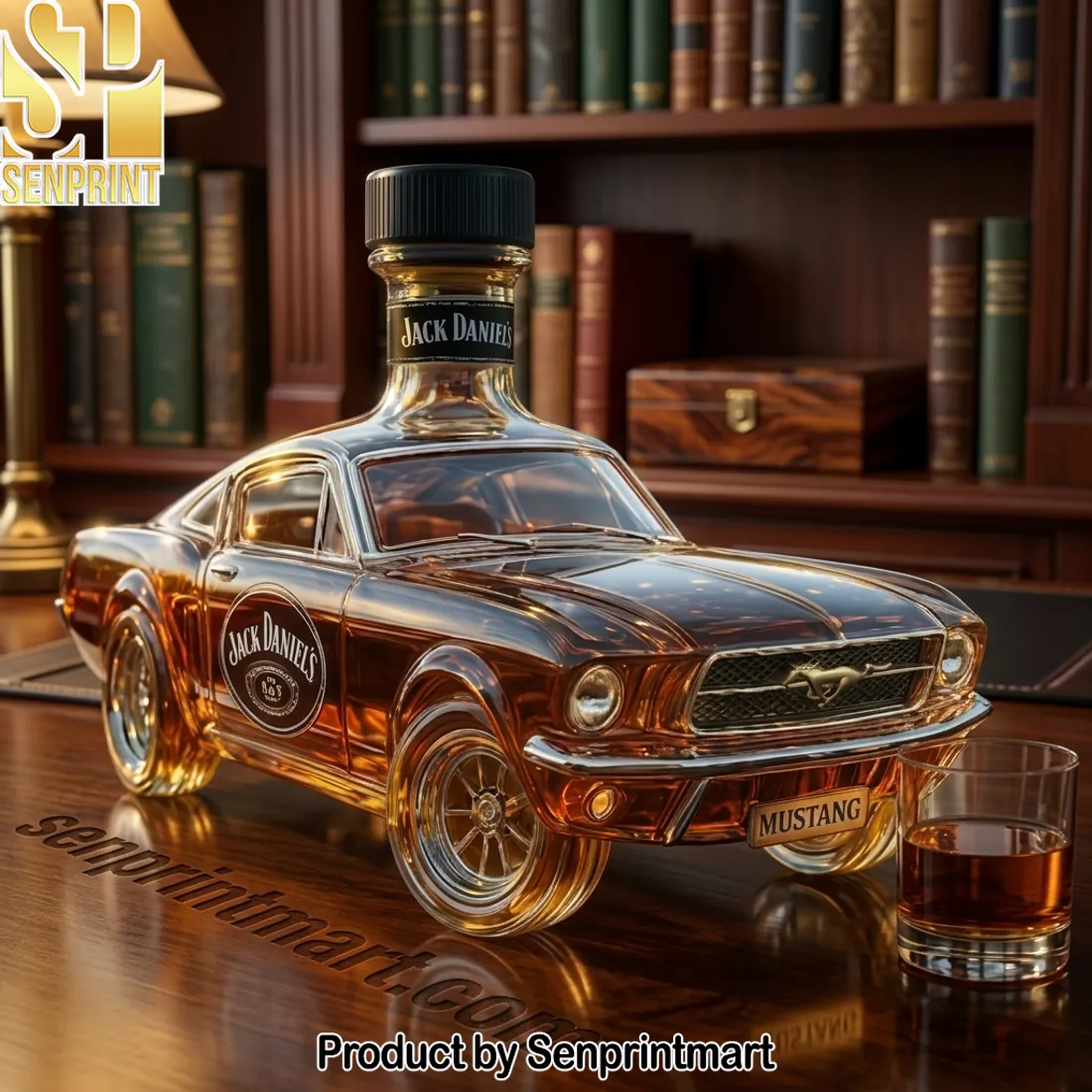 Jack Daniel’s Ford Mustang Car Shaped Whiskey Decanter