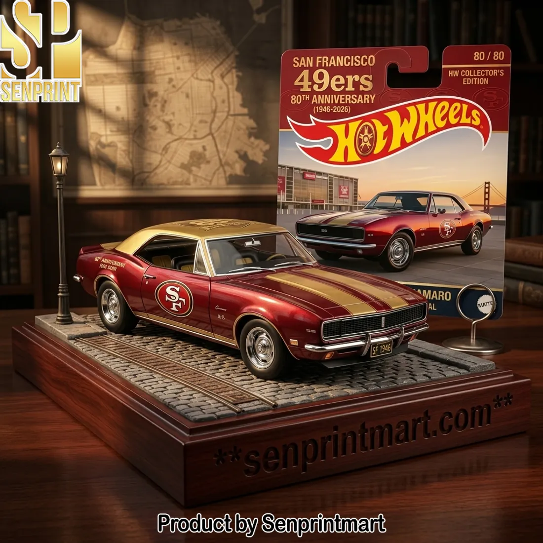 San Francisco 49ers 80th Anniversary Hot Wheels Collector’s Edition Camaro Diecast Car