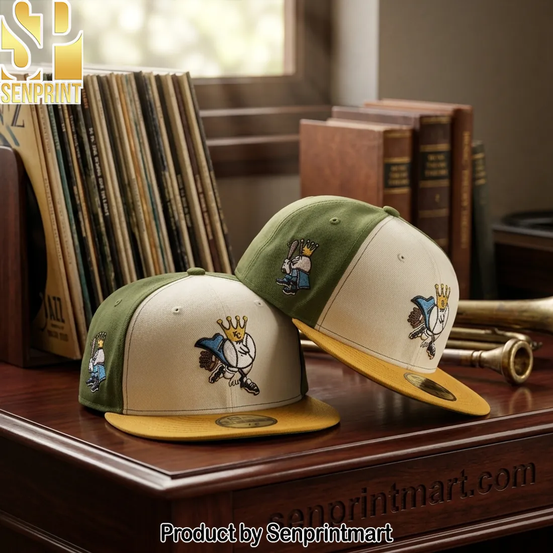 59FIFTY Royal Baseball King Embroidered Two-Tone Fitted Hat