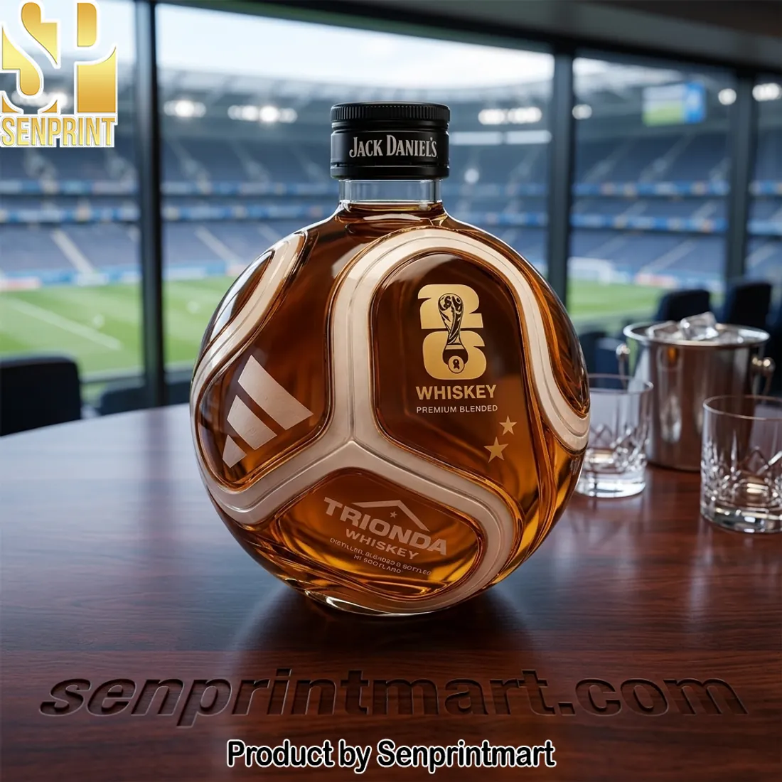 World Cup 2026 Adidas Trionda Football Whiskey Decanter