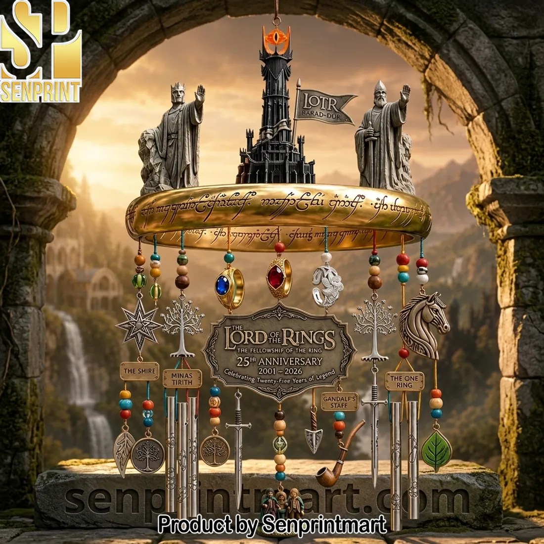 The Lord of the Rings The Fellowship of the Ring 25th Anniversary Wind Chimes