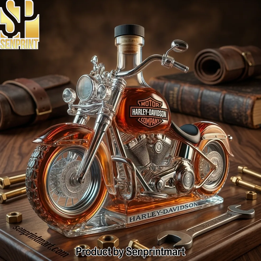 Harley-Davidson Company Motorcycle Premium Whiskey Decanter