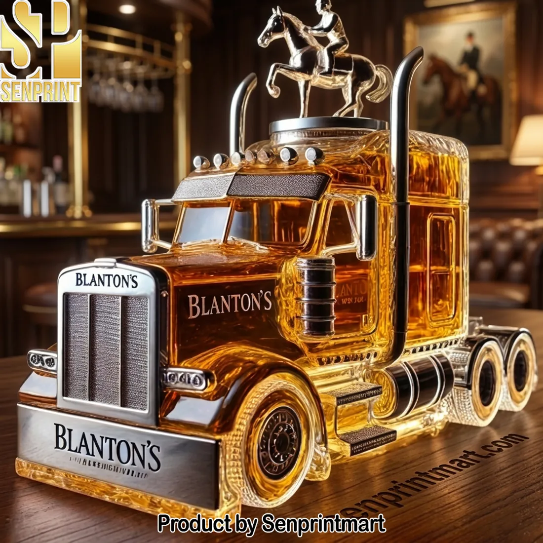 BLANTON’S Luxury Semi-Truck Horse Topper Whiskey Decanter