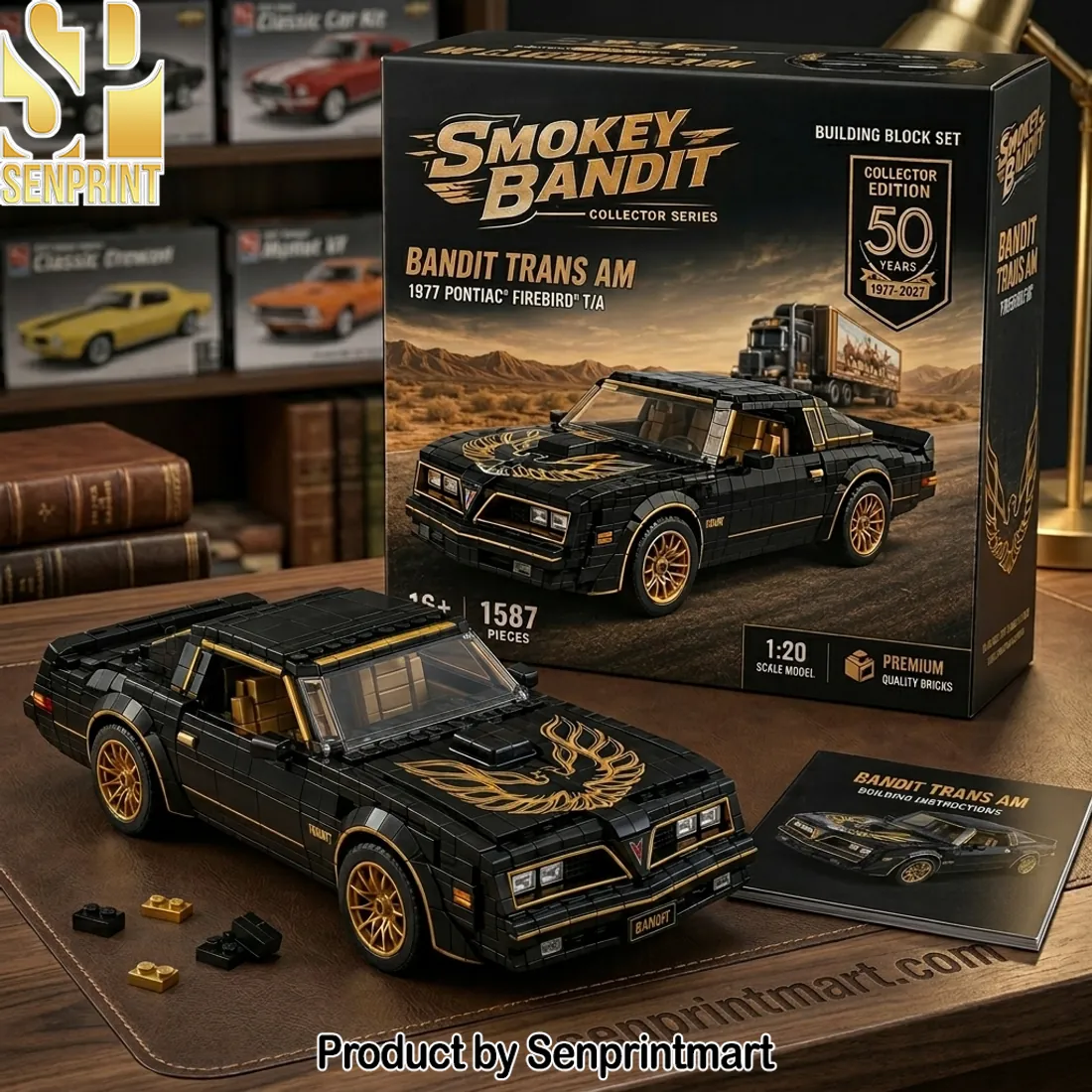 Smokey and the Bandit 1977 Pontiac Firebird T/A 50th Anniversary Building Block Set