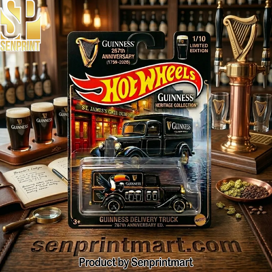 Hot Wheels Guinness 267th Anniversary Limited Edition Delivery Truck Model Toy
