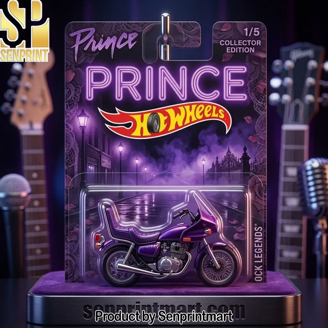 Prince Hot Wheels Purple Rain Collector Edition Die-Cast Motorcycle