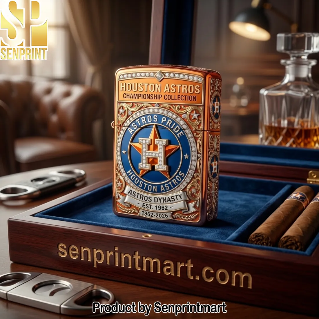 Houston Astros Championship Collection Astros Dynasty 1962-2026 Lighter