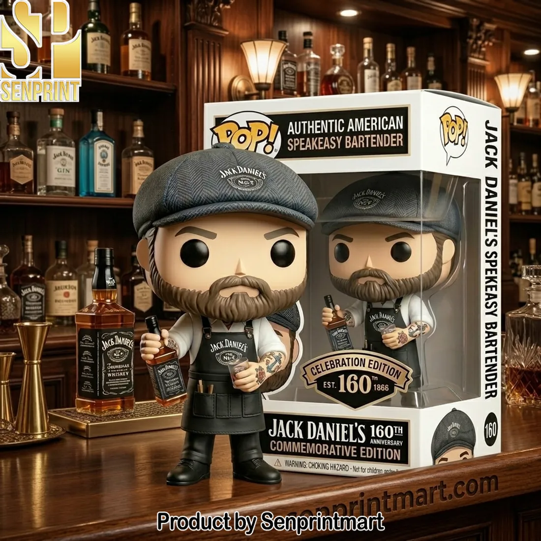 Jack Daniel’s 160th Anniversary Speakeasy Bartender Funko Pop Figure