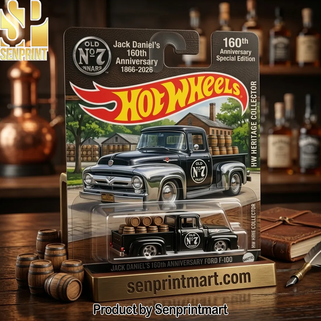 Jack Daniel’s 160th Anniversary Hot Wheels Ford F-100 Special Edition Diecast Model