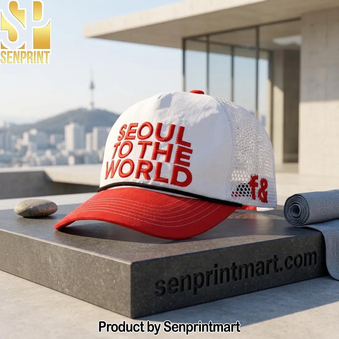 Seoul To The World K-Pop Fan Embroidered Trucker Hat