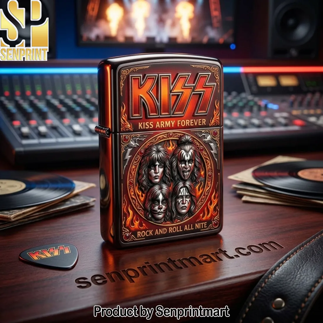 KISS Army Forever Rock & Roll All Nite Refillable Lighter
