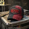 AC/DC Hells Bells Distressed Embroidered Baseball Cap AC/DC Hells Bells Distressed Embroidered Baseball Cap