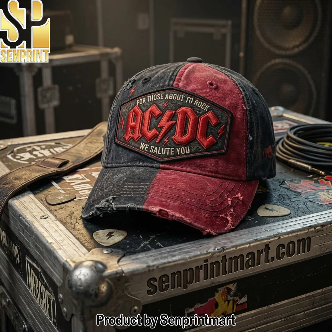 ACDC “For Those About To Rock We Salute You” Distressed Vintage Cap