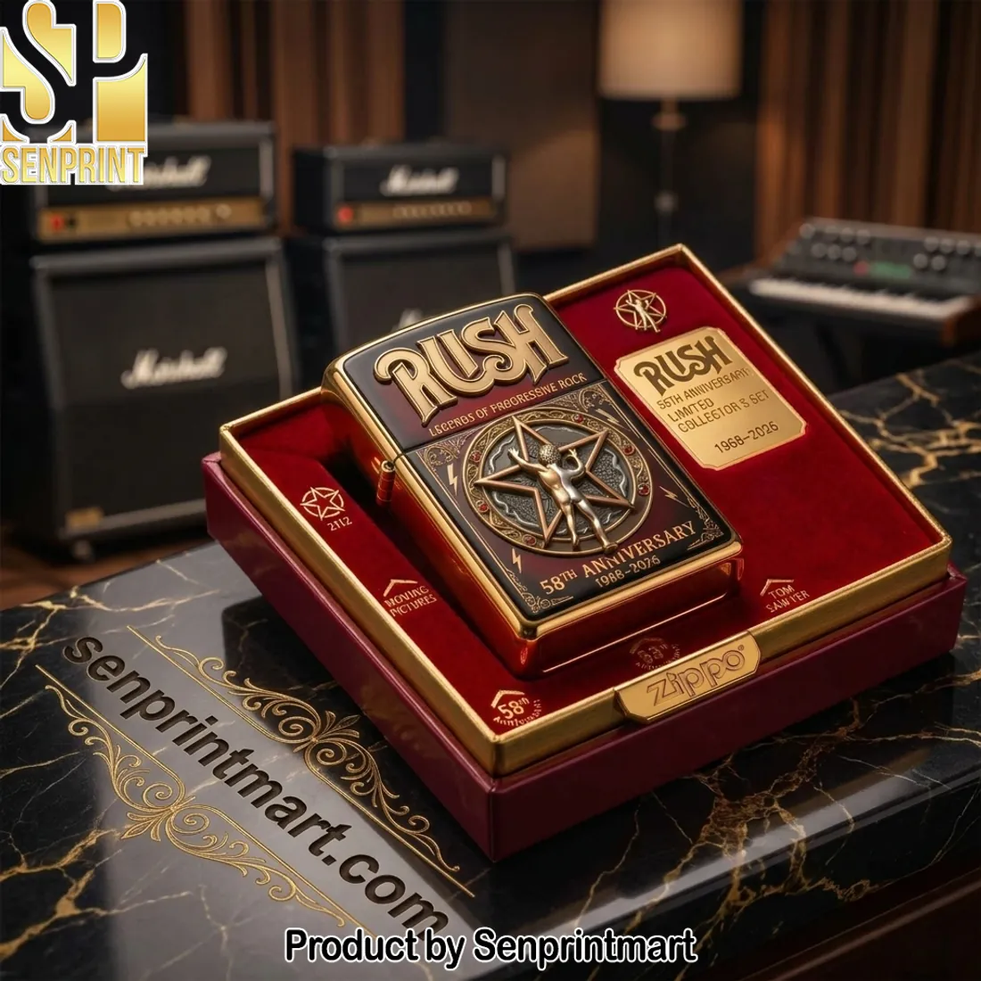 Rush Legends of Progressive Rock 58th Anniversary Zippo Lighter