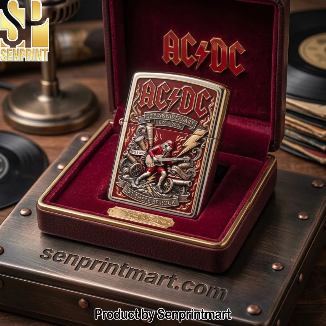 AC/DC 53rd Anniversary 1973-2026 Let There Be Rock Premium Lighter Case