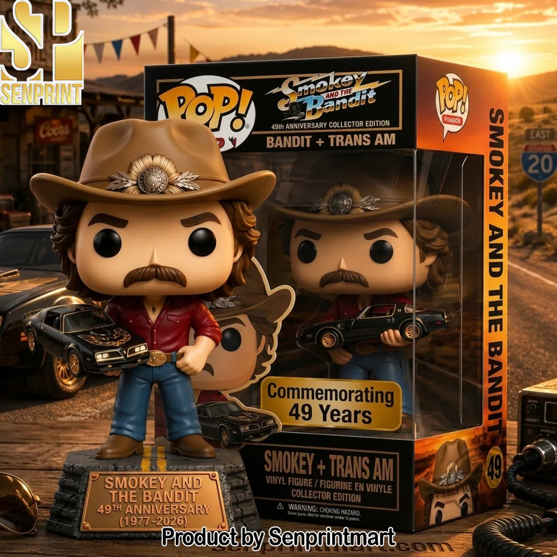 Smokey and the Bandit 49th Anniversary Bandit Trans Am Funko Pop Figure Smokey and the Bandit 49th Anniversary Bandit Trans Am Funko Pop Figure