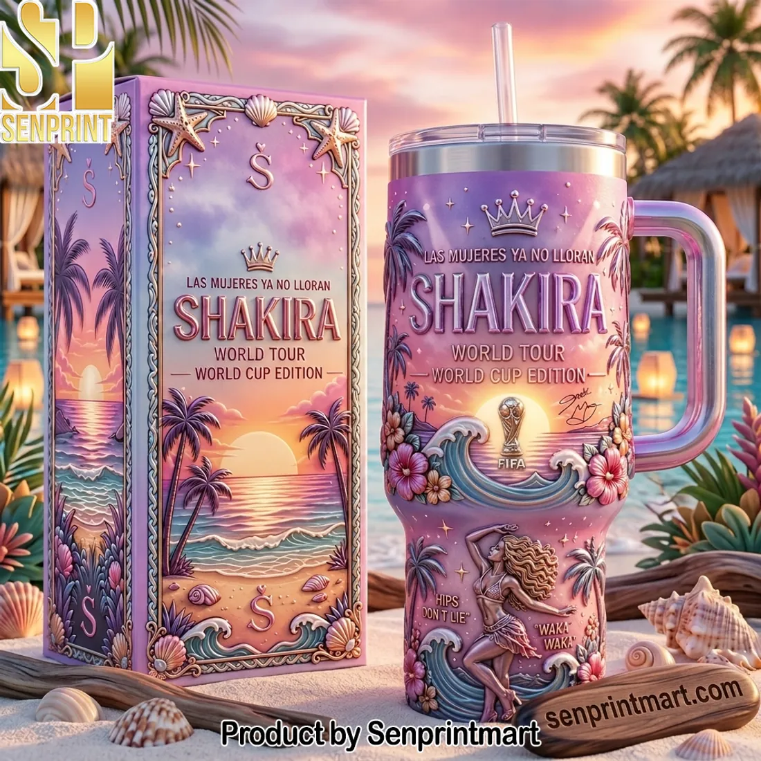 Shakira Las Mujeres Ya No Lloran World Cup Edition 3D Handled Tumbler