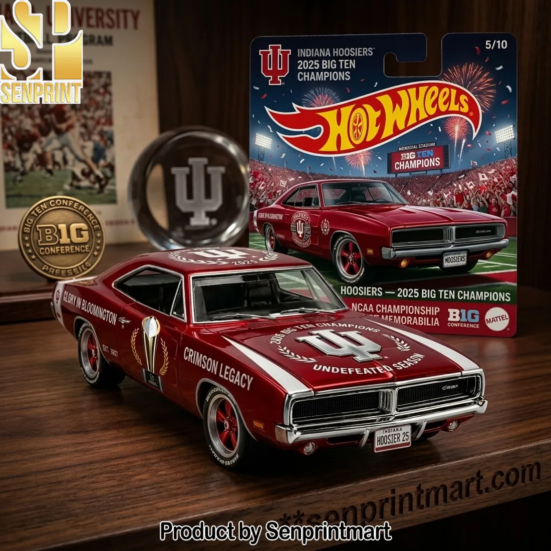 Indiana Hoosiers 2025 Big Ten Champions Hot Wheels Commemorative Diecast Car