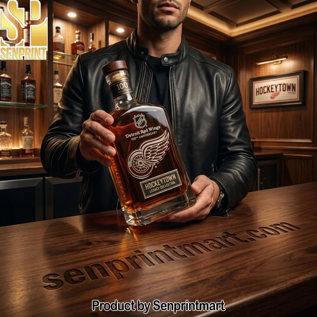 NHL Detroit Red Wings 100th Anniversary 1926-2026 Collectible Whiskey Bottle NHL Detroit Red Wings 100th Anniversary 1926-2026 Collectible Whiskey Bottle