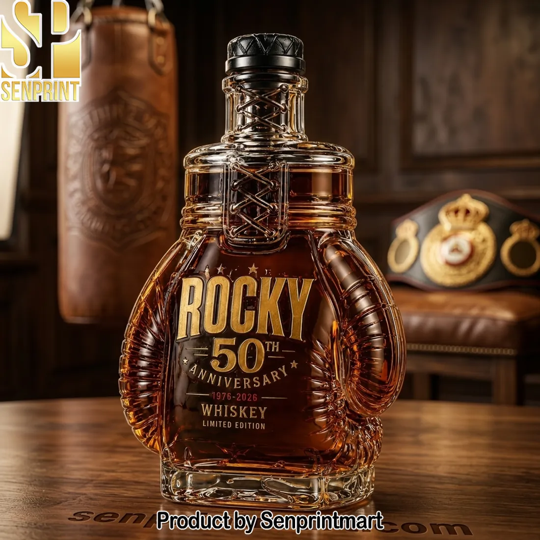 Rocky 50th Anniversary 1976-2026 Limited Edition Boxing Glove Whiskey Bottle