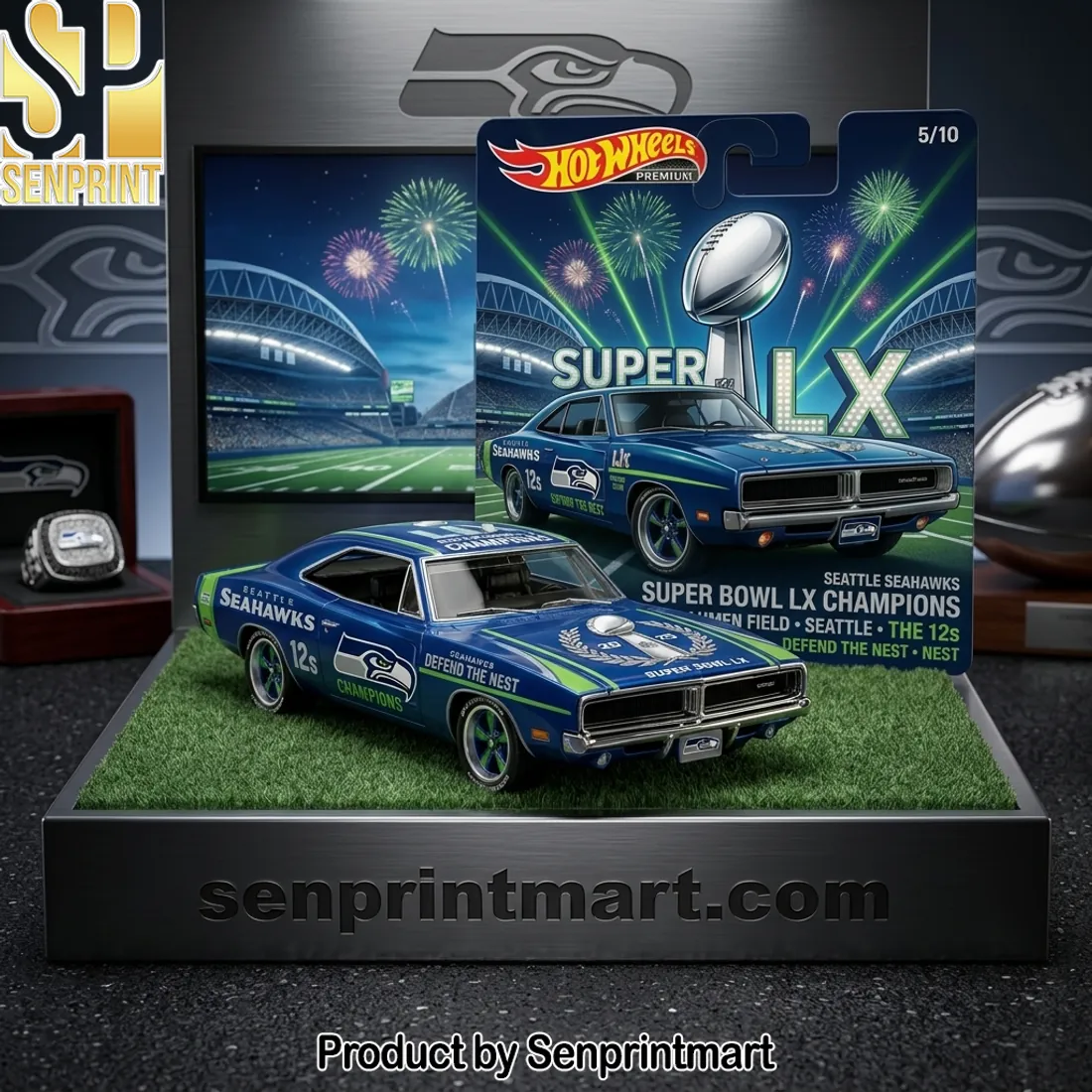 Seattle Seahawks Super Bowl LX Champions Limited Edition Diecast Car