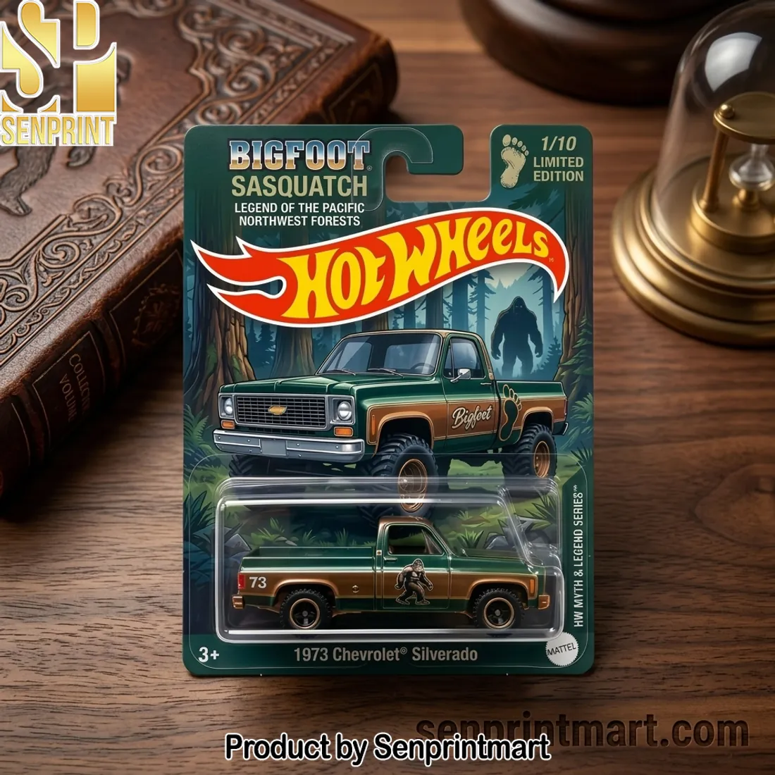 Hot Wheels Bigfoot Sasquatch 1973 Chevrolet Silverado Limited Edition Die-Cast Truck