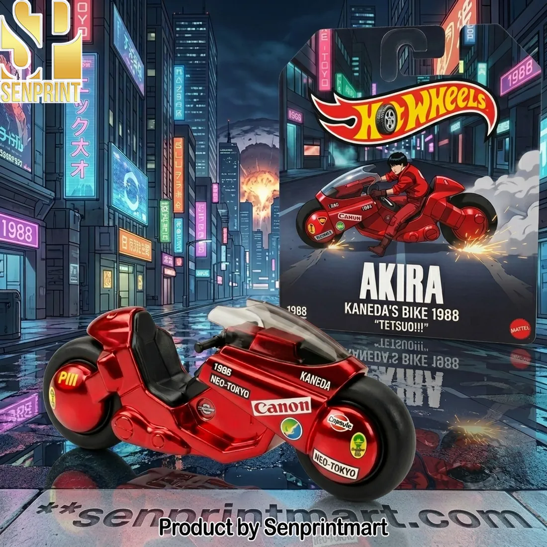 Hot Wheels Akira Kaneda’s Bike 1988 Neo-Tokyo Limited Edition Die-Cast Model