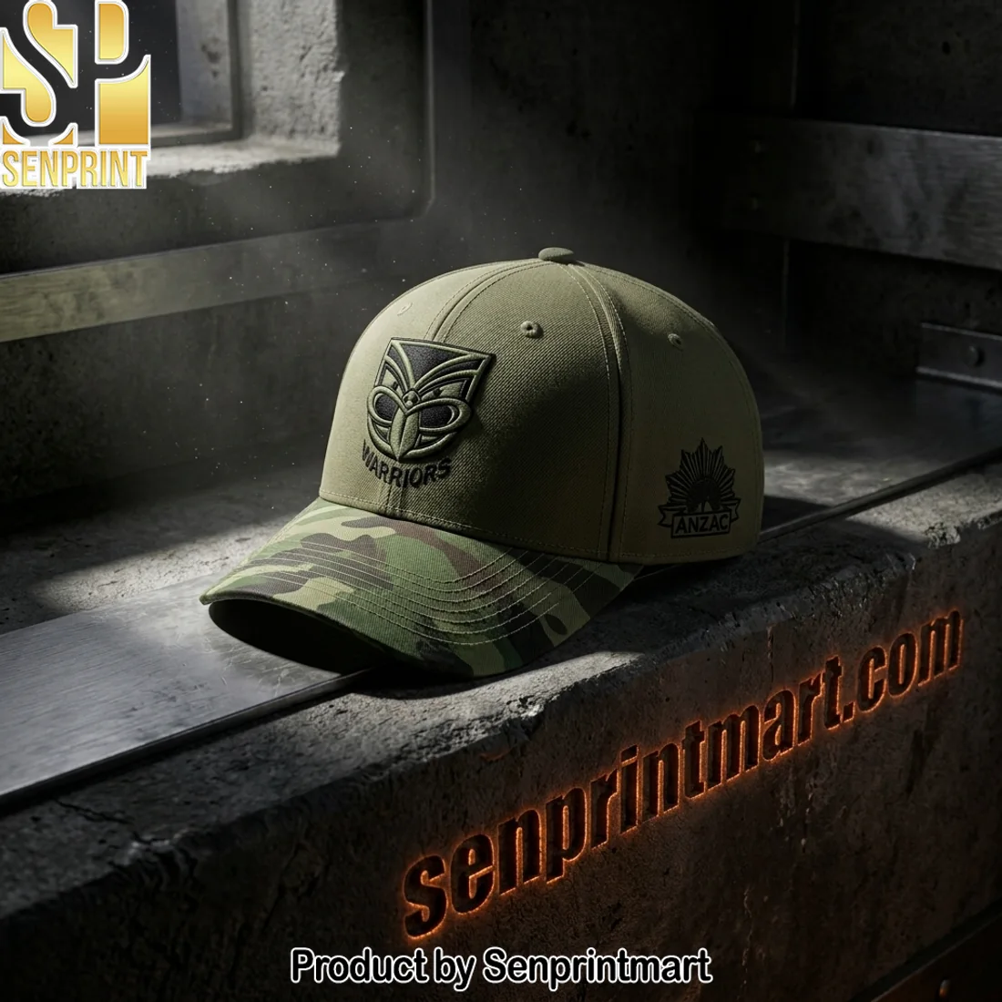 New Zealand Warriors NRL ANZAC Day Commemorative Military Camo Baseball Cap