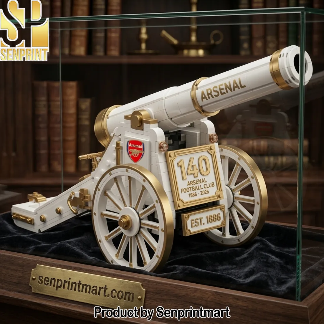 Arsenal FC 140th Anniversary Est 1886 Commemorative Cannon Building Blocks Set