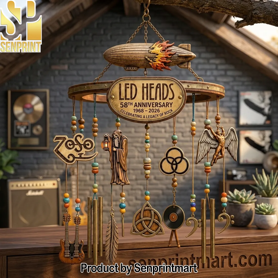 Led Heads 58th Anniversary Celebrating A Legacy Of Rock Wind Chime