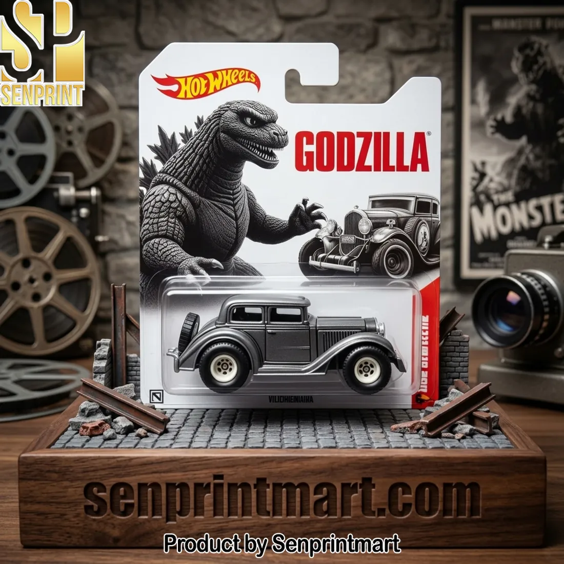 Hot Wheels Godzilla Limited Edition Retro Diecast Toy Car