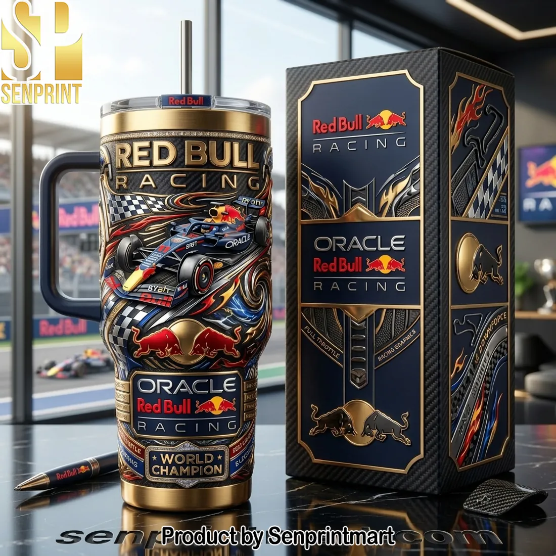 Oracle Red Bull Racing World Champion Premium F1 40oz Tumbler With Handle