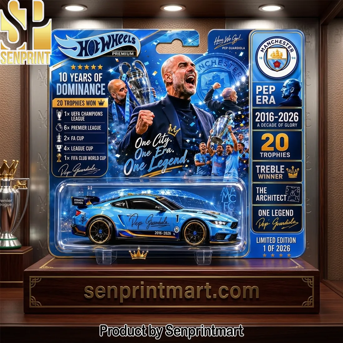 Hot Wheels Pep Guardiola Manchester City Pep Era Limited Edition Diecast Car